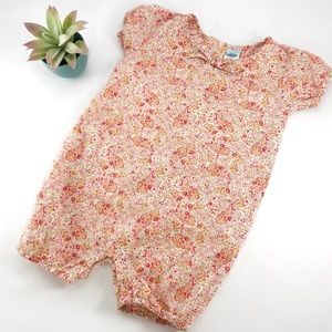 GAP Paisley Shorts Romper w/ Bow Detail & Buttons